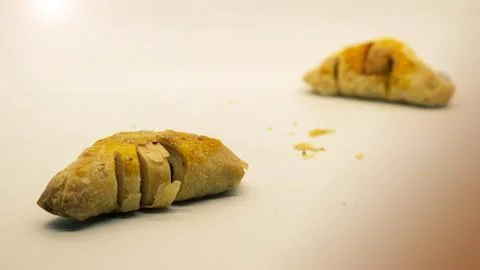 Chocolate pastry cake with a triangular shape 스톡 사진