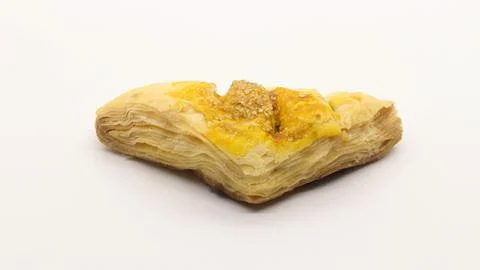 Chocolate pastry cake with a triangular shape 스톡 사진