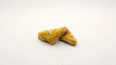 Chocolate pastry cake with a triangular shape 스톡 사진