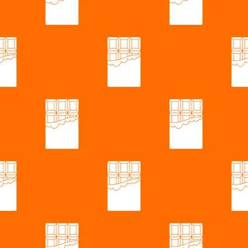 Chocolate pattern orange Stock Illustration