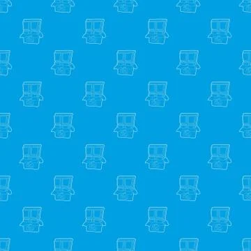 Chocolate pattern seamless blue 스톡 일러스트