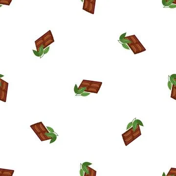 Chocolate pattern seamless vector Stock Illustration