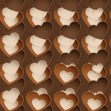 Chocolate pattern with sweetmeat in form heart Stock Illustration