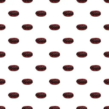 Chocolate patterned biscuits creating a repeating food pattern Stock Illustration