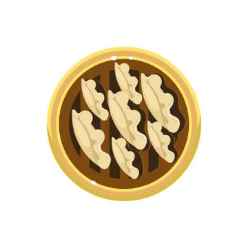 Chocolate Pie Served Food. Vector Illustration Stock Illustration