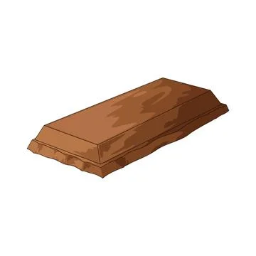 Chocolate piece illustration Stock Illustration