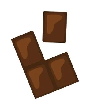 Chocolate pieces bars stack isolated on white background vector illustration 스톡 일러스트