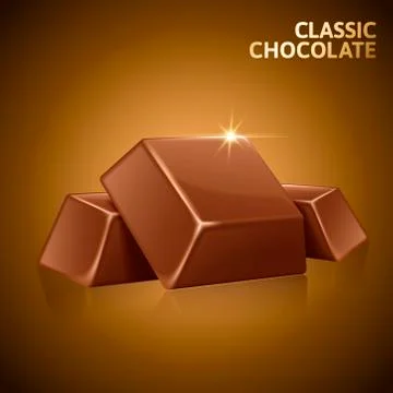 Chocolate pieces element Stock-Illustration