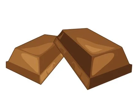 Chocolate pieces Illustrazione stock
