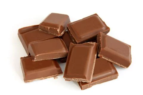 Chocolate pieces Stock Photos