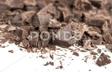 Chocolate pieces Stock Photos