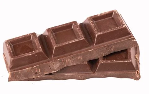 Chocolate pieces Stock Photos