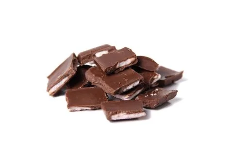 Chocolate pieces Stock Photos