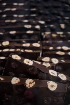 Chocolate pile Stock Photos
