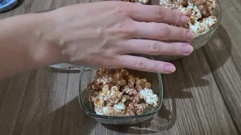Chocolate popcorn Stock Footage 157443760