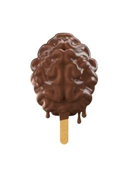Chocolate popsicle brain Illustrazione stock
