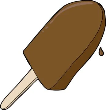 Chocolate popsicle Stock Illustration