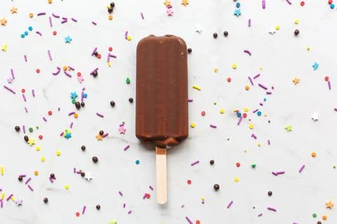 Chocolate Popsicle Stock Photos