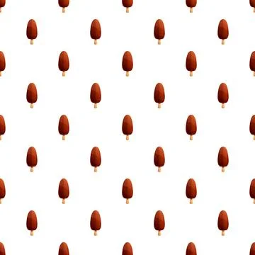 Chocolate popsicles creating a sweet seamless pattern 스톡 일러스트