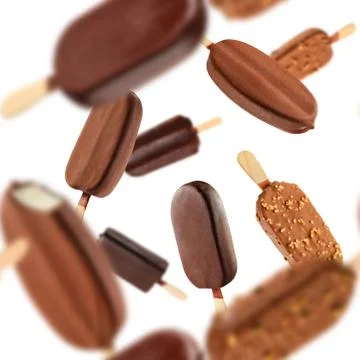 Chocolate popsicles seamless texture or pattern Stock Photos