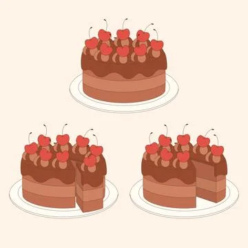 Chocolate pound cake 스톡 일러스트