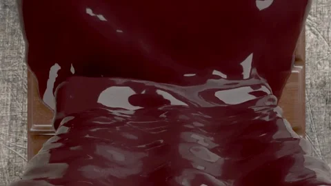 Chocolate-pour-top-view Stock Footage 335177271
