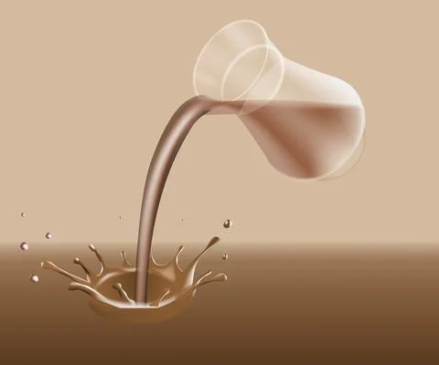 The chocolate is poured. Stock Illustration