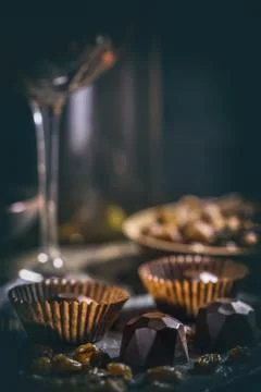 Chocolate praline Stock Photos