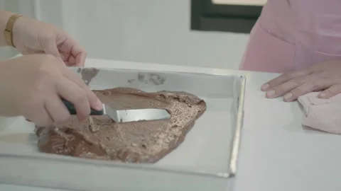 Chocolate Preparation Process in a Kitchen Setting Stock Footage 329374785