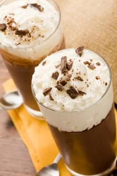 Chocolate pudding Stock Photos