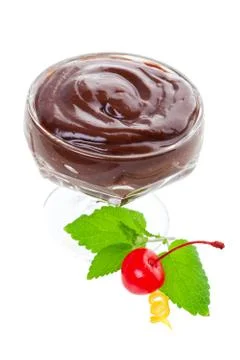 Chocolate pudding Stock Photos