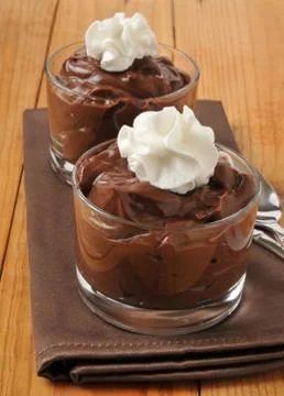 Chocolate pudding Stock Photos