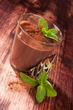 Chocolate pudding. Stock Photos