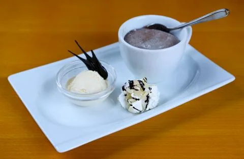 Chocolate pudding Stock Photos