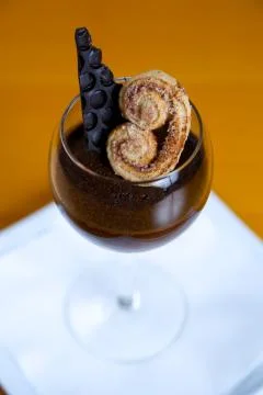 Chocolate pudding Stock Photos