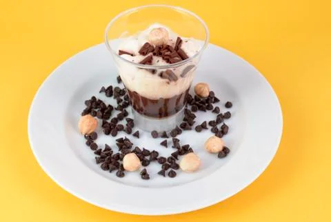 Chocolate pudding Foto stock