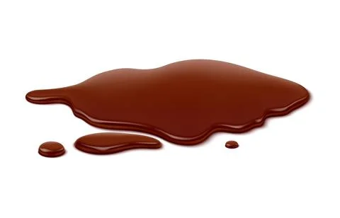 Chocolate puddle, tempting or decadent choco spill Stock Illustration