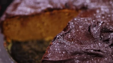 Chocolate pumpkin cake Stock Footage 82643788