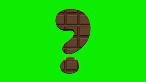 Chocolate question mark punctuation mark animation Stock Footage 340276025