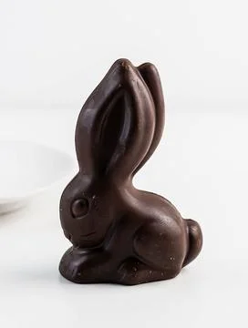 Chocolate rabbit to eat at easter Stock Photos