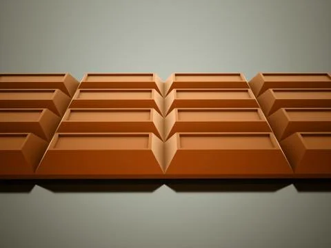 Chocolate rendered on dark background Stock Illustration