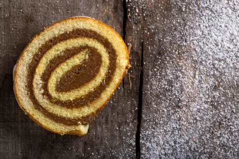 Chocolate roll cake Foto stock