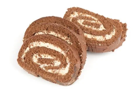 Chocolate roll Stock Photos