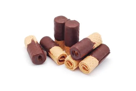 Chocolate roll Stock Photos