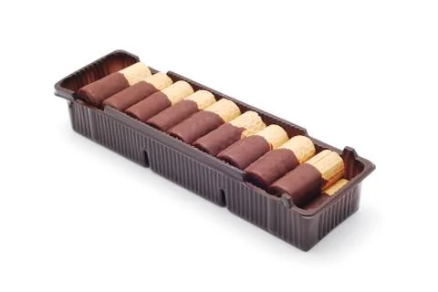 Chocolate roll Stock Photos
