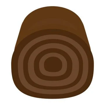 Chocolate roll vector illustration Stock Illustration