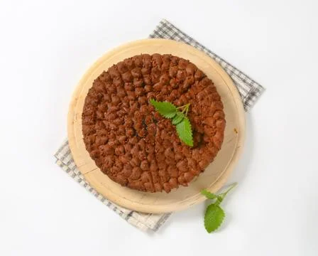 Chocolate round cake 스톡 사진