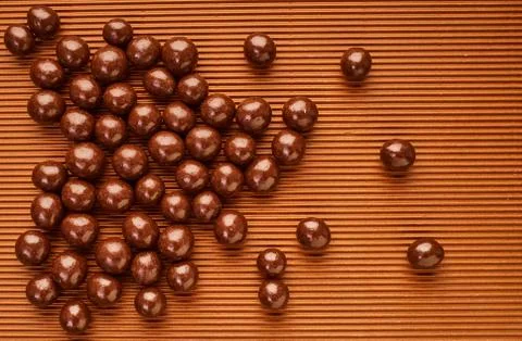 Chocolate round candy Stock Photos