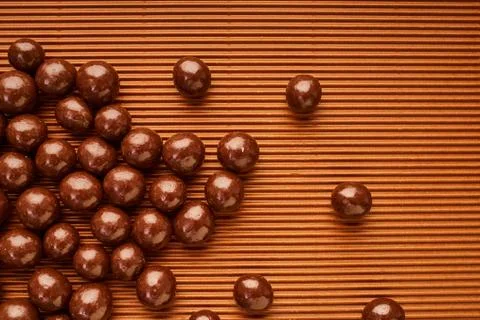 Chocolate round candy Stock Photos