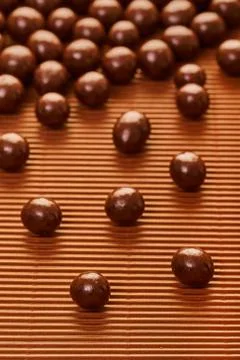 Chocolate round candy Stock Photos